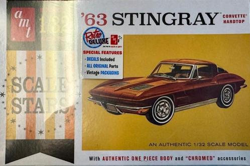 Coelianmodels, AMT, 01112, '63 Stringray, 1/32, €26,99, Hobby en Vrije tijd, Modelbouw | Auto's en Voertuigen, Nieuw, Auto, 1:32 tot 1:50