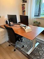 Zit Sta Bureau Trespa 200x100 - Handmatig verstelbaar, Huis en Inrichting, Bureaus, Ophalen, In hoogte verstelbaar, Gebruikt, Stabureau