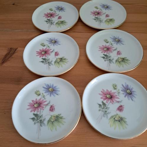 Vintage 6 Petit Four Cake bordjes van Fuerstenberg, Antiek en Kunst, Antiek | Servies los, Ophalen of Verzenden