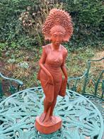Mooi houten vrouwen beeld 60 cm, Antiek en Kunst, Ophalen of Verzenden