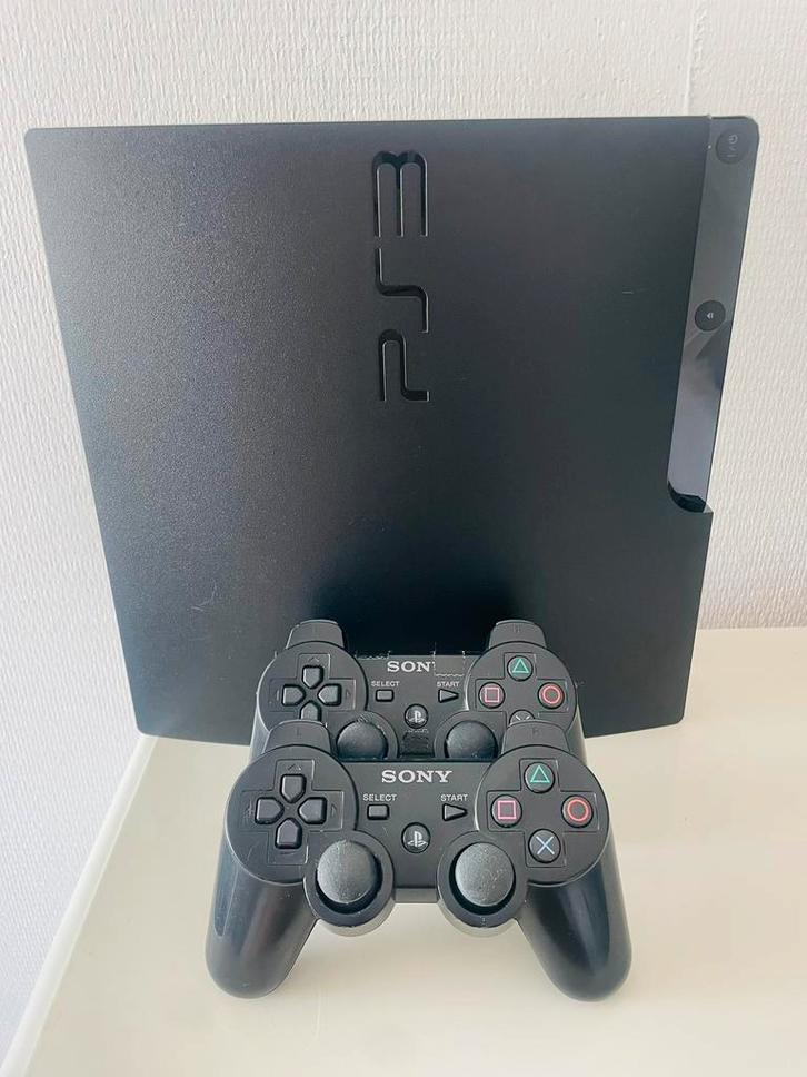 PS3 Slim met 2 controllers en games!, Spelcomputers en Games, Spelcomputers | Sony PlayStation 3, Gebruikt, Slim, 120 GB, Met 2 controllers
