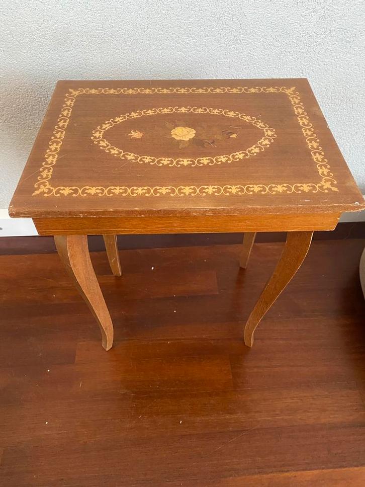 Vintage muziektafel bijzettafel barokklassieke stijl 50/60, Antiek en Kunst, Antiek | Meubels | Tafels, Ophalen of Verzenden