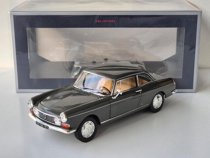 1:18 Norev Peugeot 404 Coupé Pininfarina Gris Graphite 1967, Hobby en Vrije tijd, Modelauto's | 1:18, Zo goed als nieuw, Auto