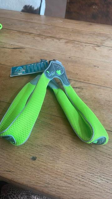 Coralpina neon groen instap tuig maat 7  10-18 kilo beschikbaar voor biedingen