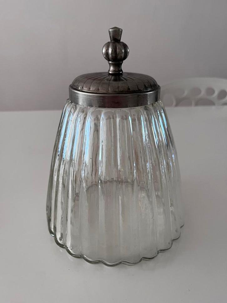Mooie ouderwetse snoeppot van glas!, Antiek en Kunst, Antiek | Glas en Kristal, Ophalen of Verzenden