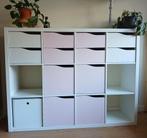 Ikea Kallax 4x3 - Wit met roze, Ophalen, 100 tot 150 cm, Kunststof, 100 tot 150 cm