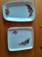 2 vintage royal schwabap bordjes roze rozen brocante servies, Antiek en Kunst, Antiek | Servies los, Ophalen of Verzenden