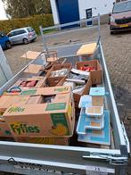 23 stuks dozen en kratten en los spul rommelmarktspullen, Diversen, Rommelmarktspullen, Ophalen, Gebruikt