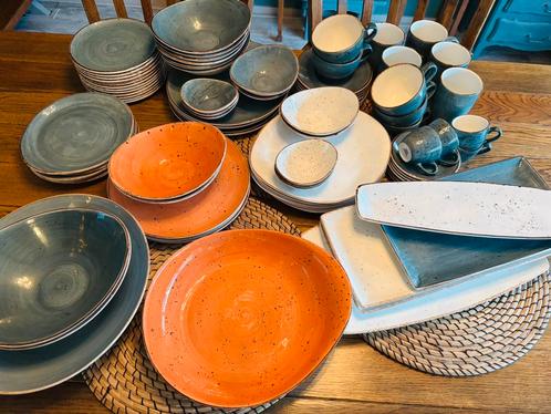 Servies rustiek, Huis en Inrichting, Keuken | Servies, Zo goed als nieuw, Bord(en), Overige stijlen, Porselein, Ophalen