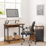 Computertafel met wielen, met monitoropzetstuk-80 x 50 x 90, Ophalen of Verzenden, Met wielen, Nieuw, Bureau