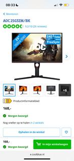 Monitor 240 hz, Computers en Software, Monitoren, Ophalen of Verzenden, Zo goed als nieuw, 201 Hz of meer, IPS