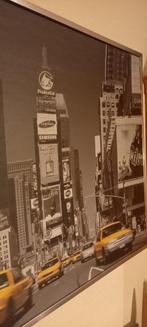Knud Hol Poster Times Square in mooie lijst 140 x 100 cm, Foto of Poster, 125 cm of meer, Zo goed als nieuw, Ophalen
