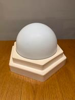Vintage Herda Art Deco zeshoekige plafondlamp - 70s design, Ophalen of Verzenden, Zo goed als nieuw, Glas, Vintage mid century art deco stijl zeshoek space age design