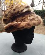 Vintage bont hoed muts bruin fur hat diverse tinten bruin, Ophalen of Verzenden