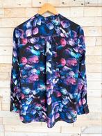NYDJ blouse zwart/blauw/roze, maat S - NP 129,- wyp, Kleding | Dames, Nieuw, Blauw, Ophalen of Verzenden, Maat 36 (S)