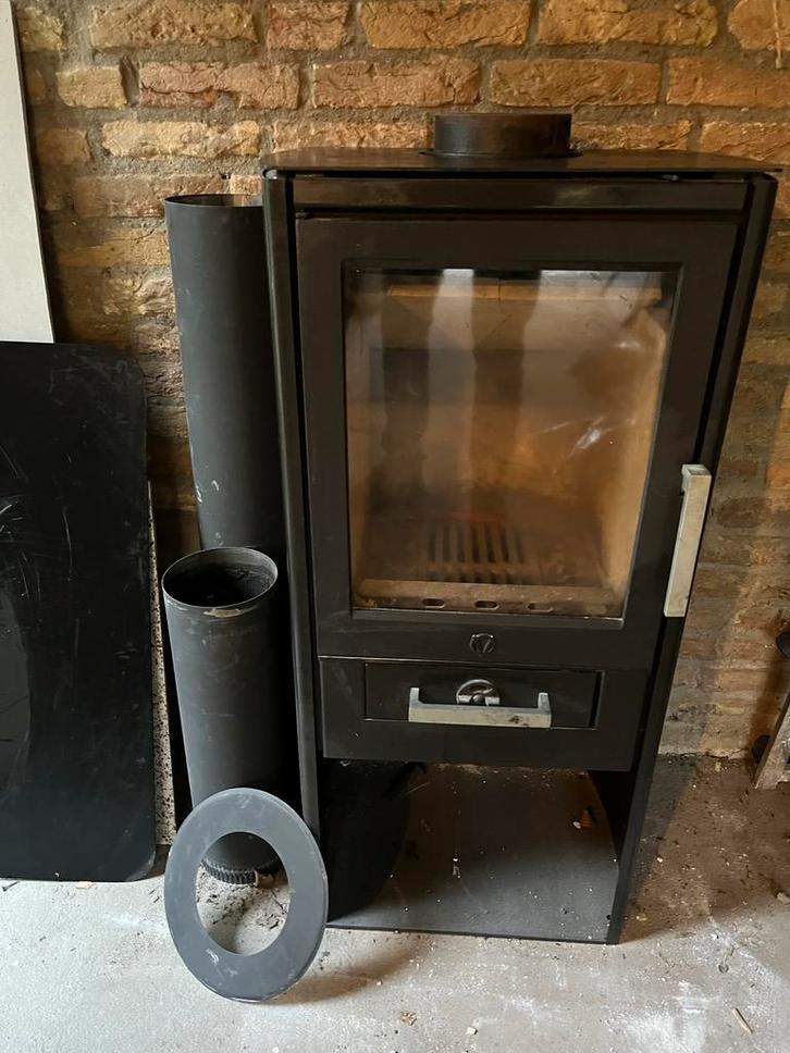 Varde Ovne Samsø houtkachel met onderplaat en afvoerbuis, Huis en Inrichting, Kachels, Gebruikt, Houtkachel, Hout, Ophalen