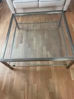 Design messing salontafel en bijzettafel Eigholtz look), Minder dan 50 cm, Glas, 100 tot 150 cm, 100 tot 150 cm