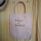 @leuk oud tasje van "Dove" , be happy@, Ophalen of Verzenden, Zo goed als nieuw, Beige, Shopper