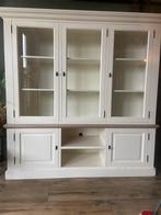 Mooie witte buffet met glazen deuren, Ophalen, Gebruikt, Overige houtsoorten, Landelijk