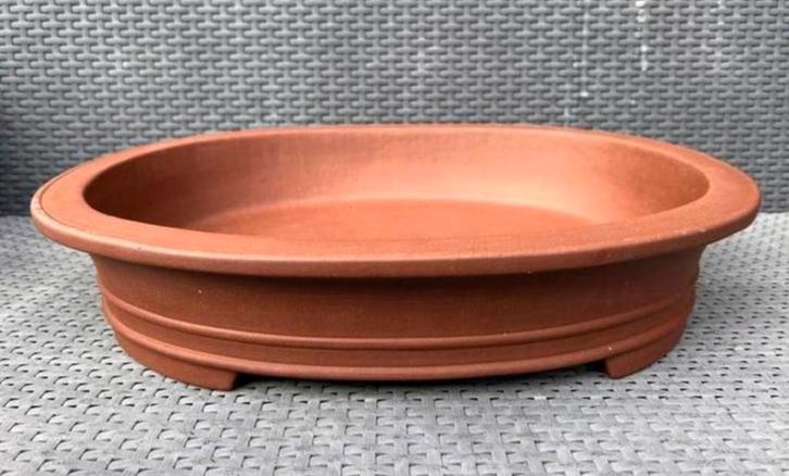 Bonsai schaal bruin ongeglazuurd gemerkt 55,8x46x11,2, Tuin en Terras, Bloempotten, Zo goed als nieuw, Aardewerk, Minder dan 40 cm