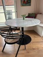 Ronde eettafel marmer, Huis en Inrichting, Tafels | Eettafels, Ophalen, Gebruikt, Rond, 100 tot 150 cm