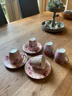 Rozenkopjes met schotel, Ophalen of Verzenden, Zo goed als nieuw, Overige stijlen, Kop(pen) en/of Schotel(s)