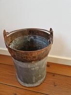 Vintage Ijzeren Emmer, Gebruikt, Minder dan 30 cm, Minder dan 60 cm, Rond