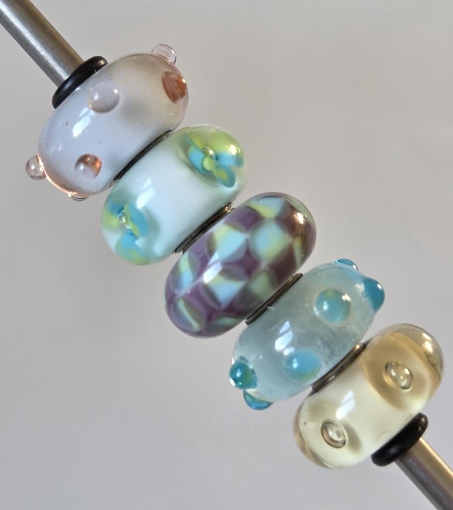 Trollbeads NOG 3 BEADS,  samen voor €24, Sieraden, Tassen en Uiterlijk, Bedels, -, Verzenden, -, Zo goed als nieuw