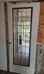 Glas in lood Schuifdeur - 73/77x200cm, Doe-het-zelf en Verbouw, Deuren en Horren, Ophalen, Binnendeur, Glas, Schuifdeur