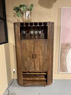 Wijnkast, mango hout, Ophalen, 5 tot 15 flessen, Zo goed als nieuw, 75 cm of meer