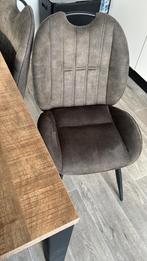 Donkergroene Eetkamerstoelen - 4 of 6 stuks, Huis en Inrichting, Stoelen, Ophalen, Overige kleuren, Zo goed als nieuw, Stof