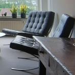 Barcelona Chair 2 stuks, Ophalen, Gebruikt, 75 tot 100 cm, 50 tot 75 cm