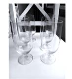 6  vintage kristal bohemia  glazen op geslepen voet, Verzamelen, Glas en Borrelglaasjes, Ophalen of Verzenden, Zo goed als nieuw