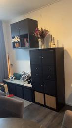 Ikea Kallax - zwart, Huis en Inrichting, Kasten | Boekenkasten, Zo goed als nieuw, Minder dan 100 cm, 25 tot 50 cm, 50 tot 100 cm