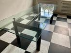 Moderne Glazen tafel 225L*85B, Huis en Inrichting, Tafels | Eettafels, Ophalen, Gebruikt, Design, 200 cm of meer