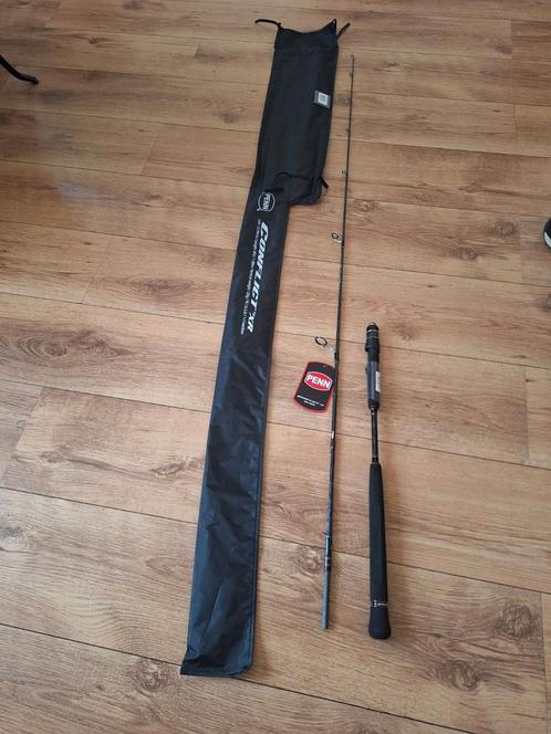 penn conflict xr licht jigging 1,89m en 120gr hengels., Watersport en Boten, Hengelsport | Algemeen, Nieuw, Werphengel, Ophalen