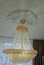 Bladgoud boot kroonluchter swarovski kristal eyecatcher, Huis en Inrichting, Lampen | Kroonluchters, Ophalen of Verzenden, Zo goed als nieuw