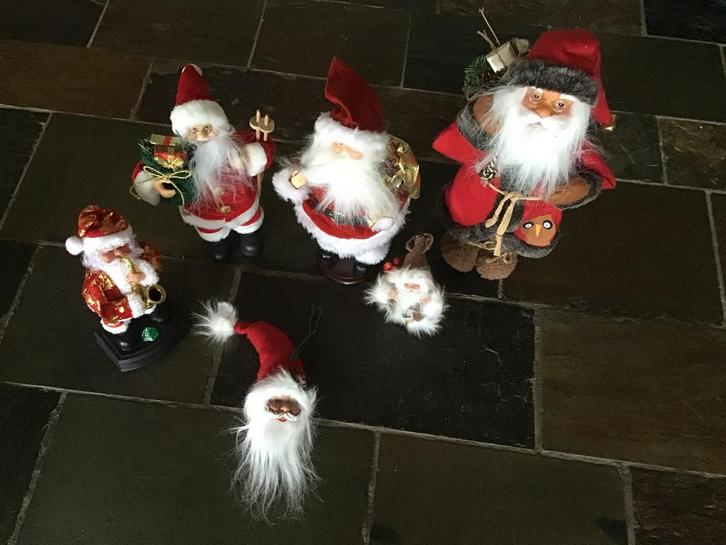 kerstmannen, 6 stuks in diverse uitvoeringen, Diversen, Kerst, Zo goed als nieuw, Ophalen of Verzenden