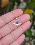 Amethist Lotus Hanger - Echt Zilver, Overige voorstellingen, Info@lavicollection.com, Nieuw, Met edelsteen