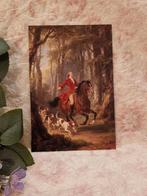 Ansichtkaart. "Barok- Man te paard/jachthonden"., Verzenden, Nieuw