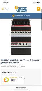 ABB Haf 3-fasen, 12 groepen meterkast groepenkast zekeringen, Doe-het-zelf en Verbouw, Elektra en Kabels, Ophalen of Verzenden