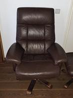 Lederen fauteuil, Ophalen, Gebruikt, Minder dan 75 cm, Hout