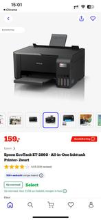 Epson EcoTank ET-2860 - All-In-One Printer, Computers en Software, Printers, Ophalen, Nieuw, Inkjetprinter, All-in-one