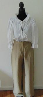 Samsoe Samsoe hoge wijde pantalon maat L, Maat 38/40 (M), Beige, Ophalen of Verzenden, Zo goed als nieuw