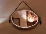 Art deco ovale spiegel met geslepen rand, Antiek en Kunst, Antiek | Spiegels, Minder dan 100 cm, Minder dan 50 cm, Ophalen, Ovaal