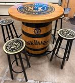 JACK DANIELS wijnvat statafel met massief eiken blad, Ophalen of Verzenden, Zo goed als nieuw