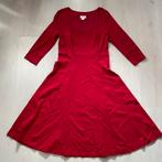 frambozen rode ANTHROPOLOGIE: MAEVE jurk met 3/4 mouw mt L, Verzenden, Zo goed als nieuw, Rood, Onder de knie