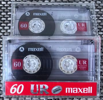2 Stuks MAXELL UR60 Ferro Cassettebandjes