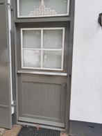 Hardhouten dubbelglas mooie deur, Ophalen of Verzenden, Gebruikt, Buitendeur, 200 tot 215 cm
