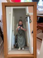 (Badkamer)spiegel met massief houten lijst, Huis en Inrichting, Woonaccessoires | Spiegels, Ophalen, Gebruikt, 75 tot 100 cm, 150 tot 200 cm